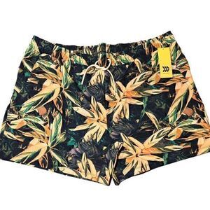 All In Motion Men's Tropical Print Swim Trunks Multicolor Swimwear / XXL